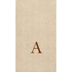 Personalized Single Initial Jute Guest Towel Napkins