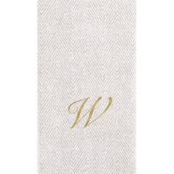 Personalized Single Initial Jute Guest Towel Napkins
