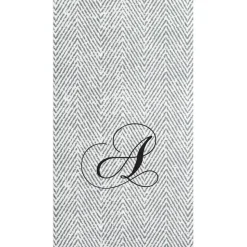 Personalized Single Initial Jute Guest Towel Napkins