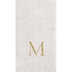 Personalized Single Initial Jute Guest Towel Napkins