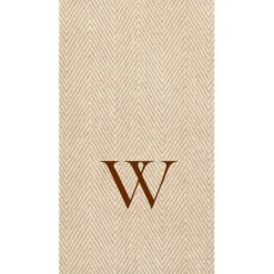 Personalized Single Initial Jute Guest Towel Napkins