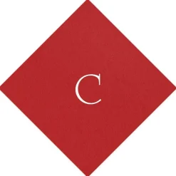 Personalized Single initial Paper Linen Cocktail Napkins