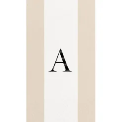 Personalized Single Initial Bandol Stripe Guest Towel Napkins
