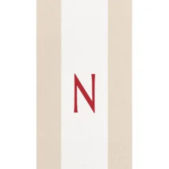 Personalized Single Initial Bandol Stripe Guest Towel Napkins