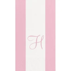 Personalized Single Initial Bandol Stripe Guest Towel Napkins
