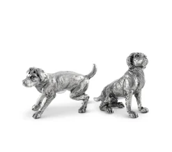 Pewter Spaniel Salt & Pepper Set