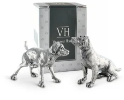 Pewter Spaniel Salt & Pepper Set