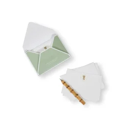 Pineapple Crest Foil Correspondence Cards - 12 Per Package