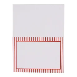 Pinstripe Red Place Cards Package 10 In