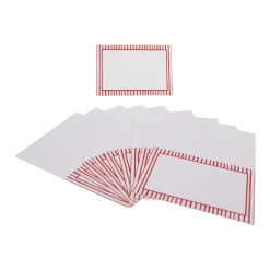 Pinstripe Red Place Cards Package 10 In