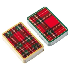 Plaid Bridge Gift Set - 2 Playing Card Decks & 2 Score Pads