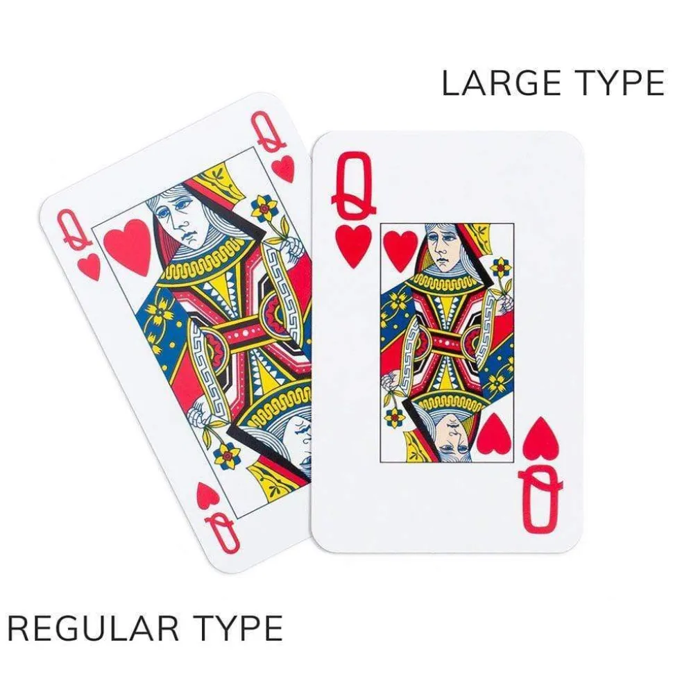 Plaid Large Type Playing Cards - 2 Decks Included