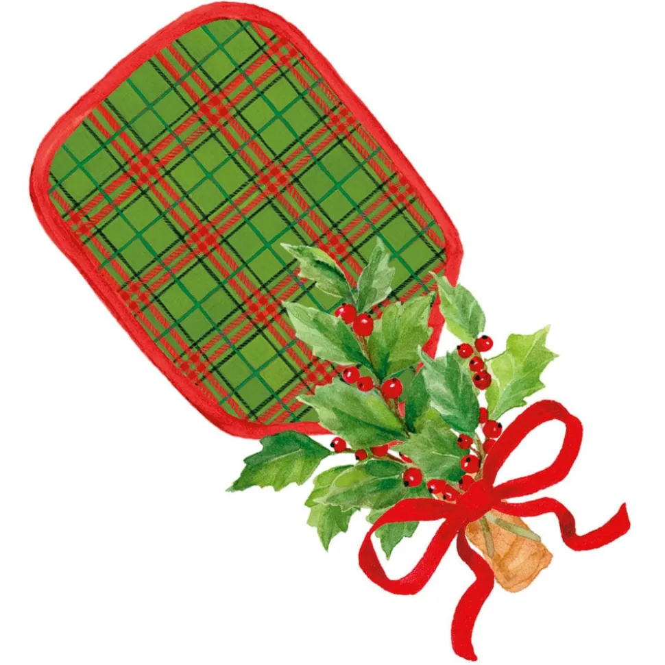 Plaid Pickleball Paddle Gift Tags - 4 Per Package