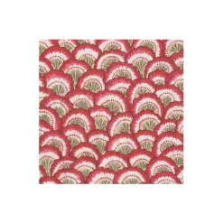Pontchartrain Scallop Red Boxed Cocktail Napkins - 40 Per Box