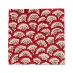 Pontchartrain Scallop Red Cocktail Napkins - 20 Per Package