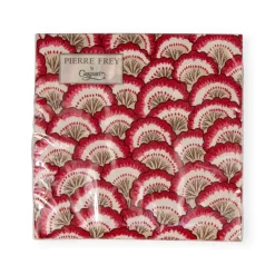 Pontchartrain Scallop Red Cocktail Napkins - 20 Per Package