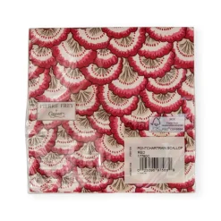 Pontchartrain Scallop Red Cocktail Napkins - 20 Per Package