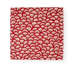 Pontchartrain Scallop Red Luncheon Napkins - 20 Per Package