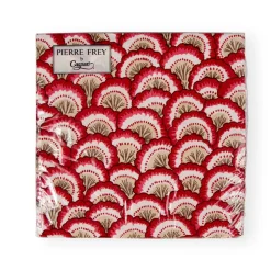 Pontchartrain Scallop Red Luncheon Napkins - 20 Per Package