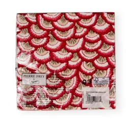 Pontchartrain Scallop Red Luncheon Napkins - 20 Per Package