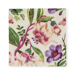 Porcelain Blooms Ivory Cocktail Napkins - 20 Per Package