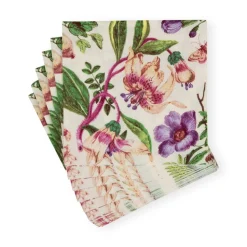 Porcelain Blooms Ivory Cocktail Napkins - 20 Per Package