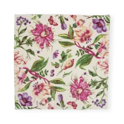 Porcelain Blooms Ivory Cocktail Napkins - 20 Per Package