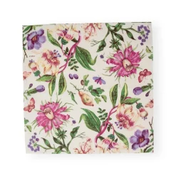 Porcelain Blooms Ivory Luncheon Napkins - 20 Per Package