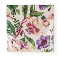 Porcelain Blooms Ivory Luncheon Napkins - 20 Per Package