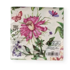 Porcelain Blooms Ivory Luncheon Napkins - 20 Per Package