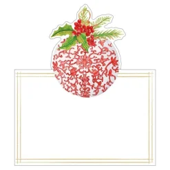 Porcelain Ornaments Die-Cut Place Cards - 8 Per Package
