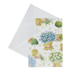Potted Hydrangeas Boxed Note Cards - 8 Note Cards & 8 Envelopes