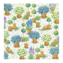 Potted Hydrangeas Cocktail Napkins - 20 Per Package