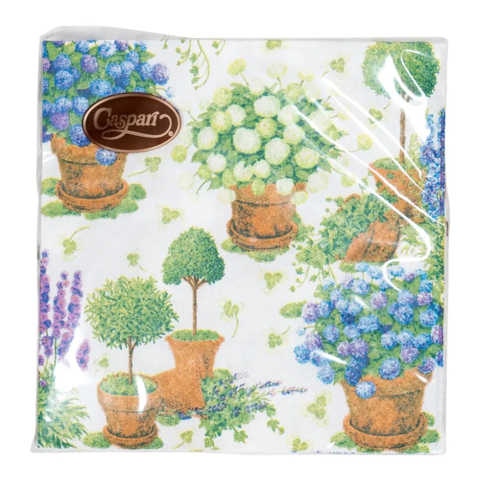 Potted Hydrangeas Cocktail Napkins - 20 Per Package