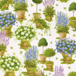 Potted Hydrangeas Gift Wrap - One 30" X 8' Roll