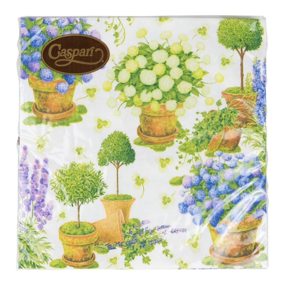 Potted Hydrangeas Luncheon Napkins - 20 Per Package
