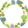 Potted Hydrangeas Paper Dinner Plates - 8 Per Package