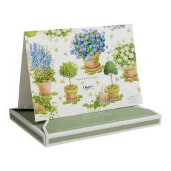 Potted Hydrangeas Thank You Notes - 8 Note Cards & 8 Envelopes