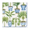 Potted Palms Paper Luncheon Napkins in White - 20 Per Package