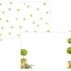 Potted Topiaries Correspondence Cards - 12 Card & Envelopes