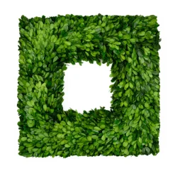 Preserved Boxwood Square Wreath- 16