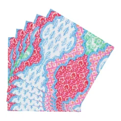 Provençal Cotton Pink Multi Cocktail Napkins - 20 Per Package