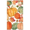 Pumpkin Field Paper Guest Towel Napkins in White - 15 Per Package