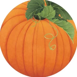 Pumpkin Round Paper Placemats - 12 Per Package