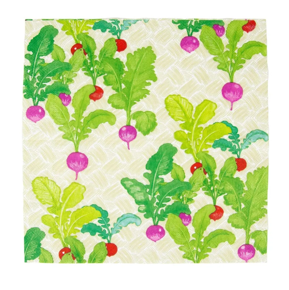 Radish Patch Cocktail Napkins - 20 Per Package