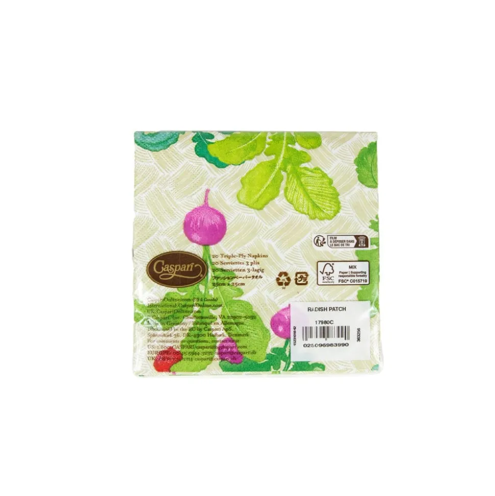 Radish Patch Cocktail Napkins - 20 Per Package
