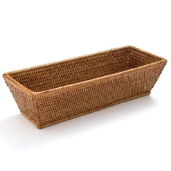 Rattan Bread Serving Basket in Dark Natural - 1 Each