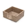 Rattan Cocktail Napkin Holder in White Natural - 1 Each