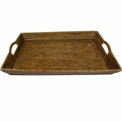 Rattan Extra Large Rectangle Tray in Natural-25.5