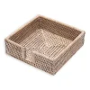 Rattan Luncheon Napkin Holder in White Natural - 1 Each